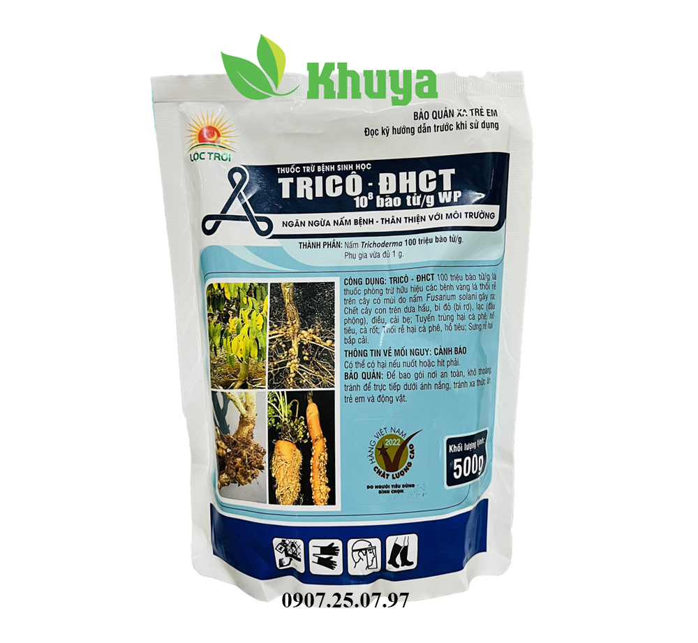 Thuốc trừ bệnh sinh học Trico ĐHCT 500gr Trichoderma chính hãng Lộc Trời