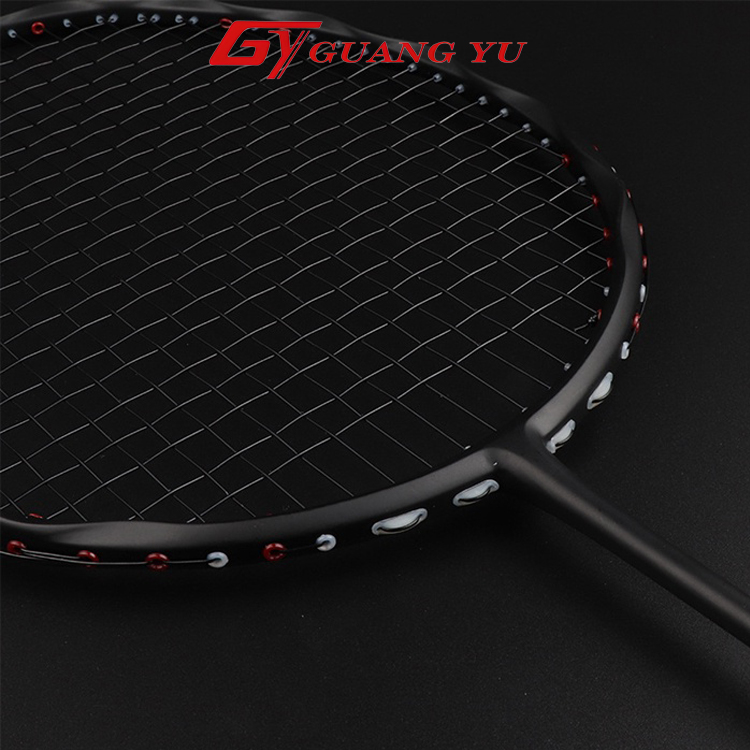 Vợt Cầu Lông GuangYu 5U Khung Xoắn Full Carbon, Siêu Nhẹ, Công Thủ Toàn Diện, Lưới Đan Sẵn 10kg- V06