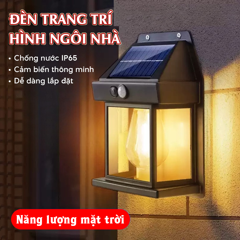 Đèn trang trí năng lượng mặt trời Ngôi nhà, tích kiệm điện, bóng siêu sáng, chống thấm nước - DA3098