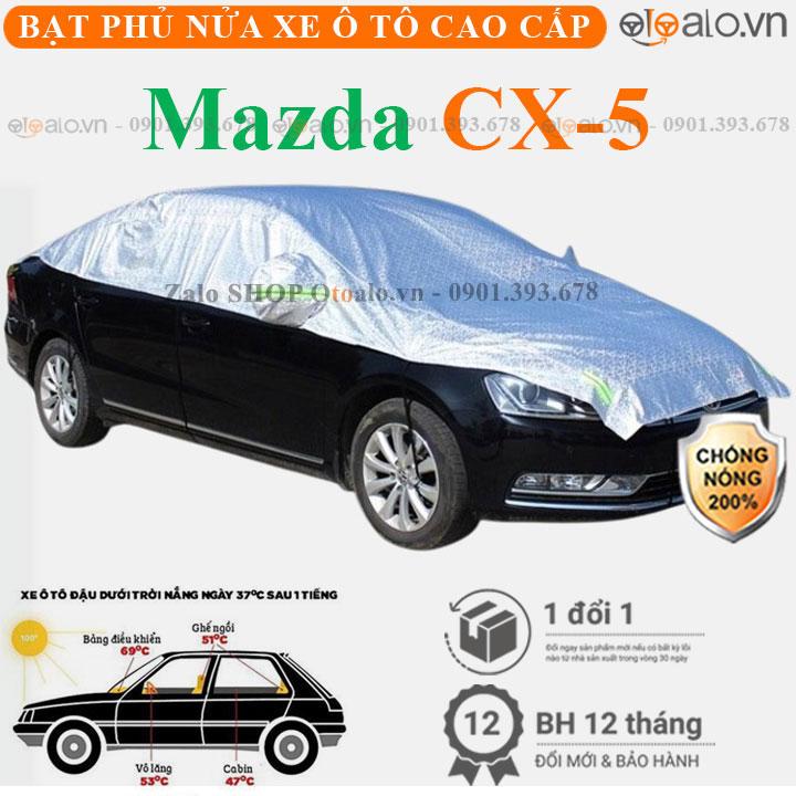 Bạt phủ nửa xe Mazda CX5 vải dù 3 lớp