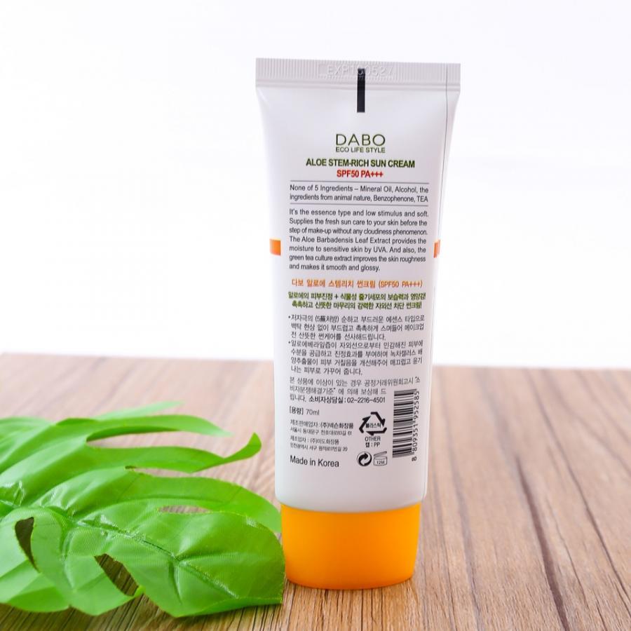 Kem chống nắng Dưỡng da Lô Hội - DABO Aloe Stem Rich SPF50 PA+++