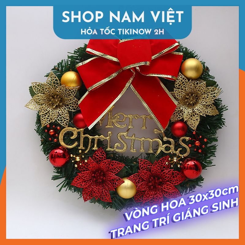Vòng Hoa Nguyệt Quế Trang Trí Giáng Sinh