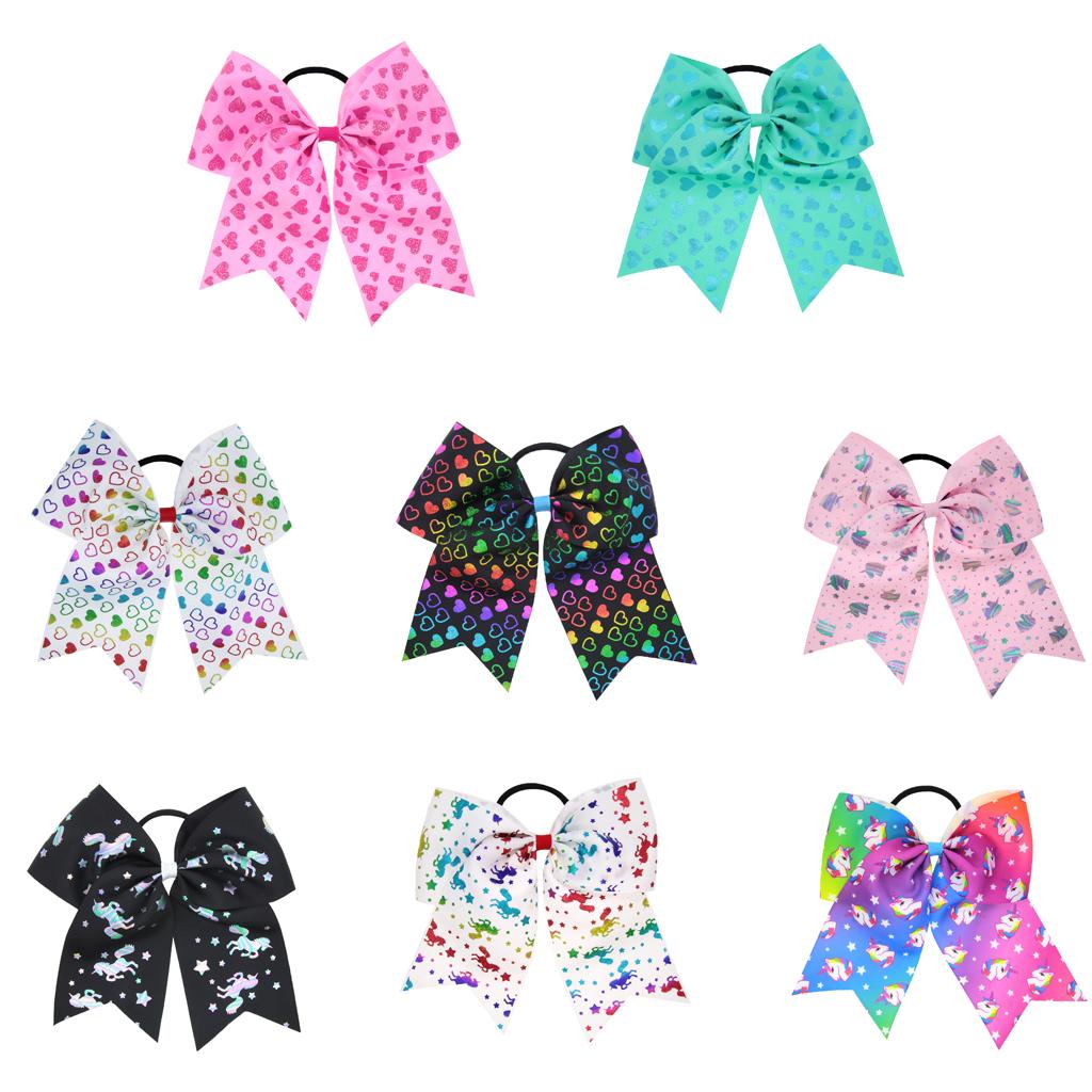 Girls Hair Rope Large Colorful Bow Hairpin Hair Bows U Pick pink hearts