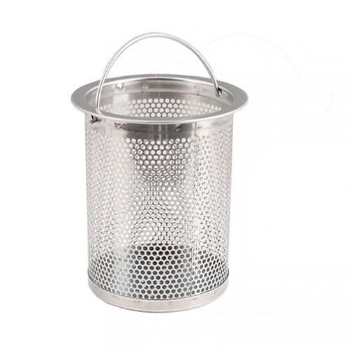 Giỏ Lọc Cặn Rác Bồn Rửa Chén Bát Bằng Inox Kèm Nắp Đậy Chặn Rác