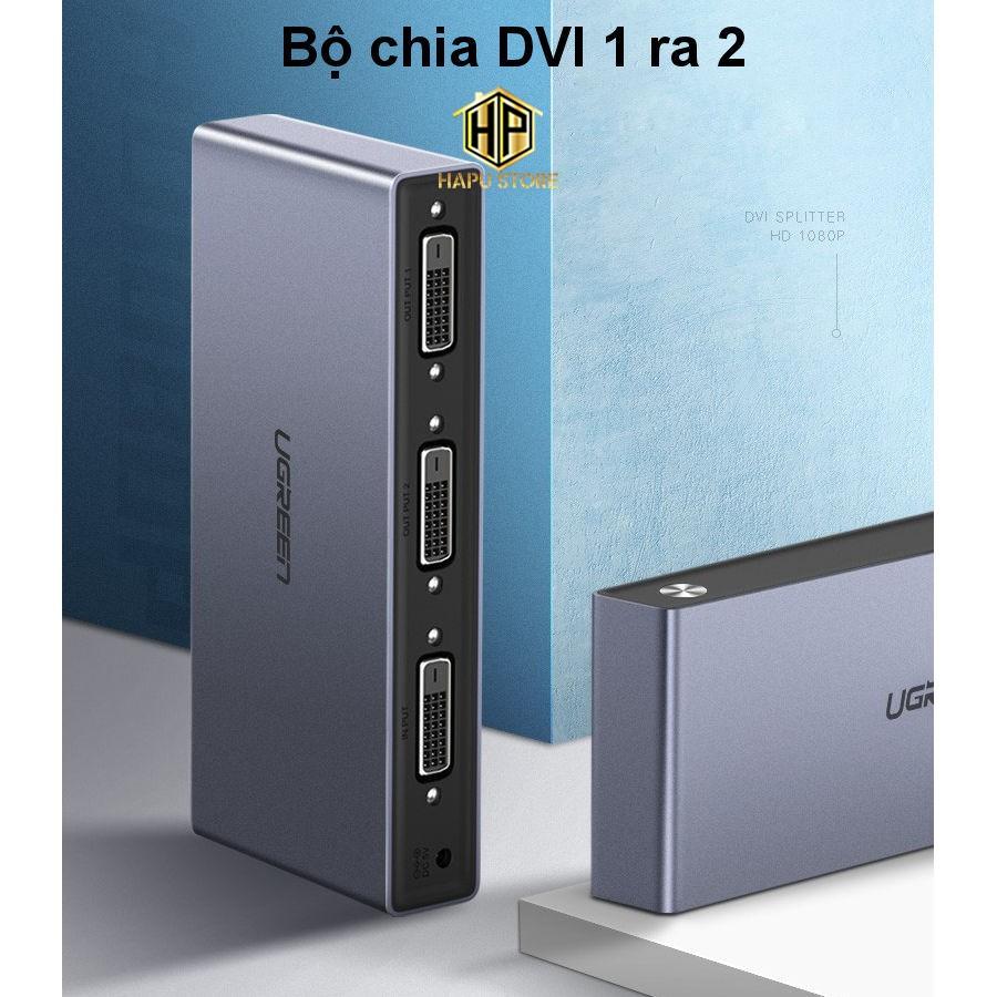 Bộ chia DVI 1 ra 2 Ugreen 50746 chuẩn DVI-D độ phân giải 1080P cao cấp -Hàng Chính Hãng