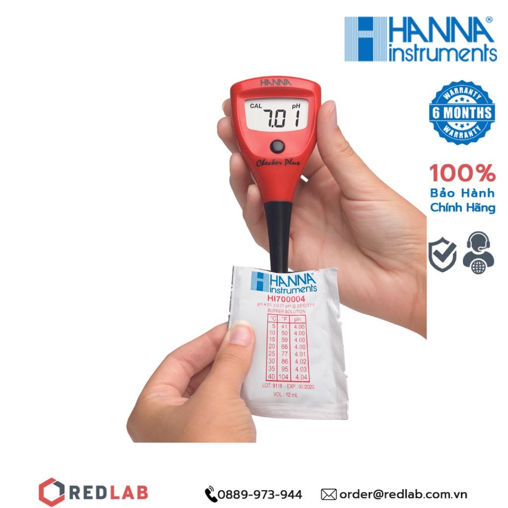 Bút đo nồng độ pH Checker Plus Hanna HI98100, bảo hành 6 tháng | Máy đo pH 2 số lẻ 0.01pH