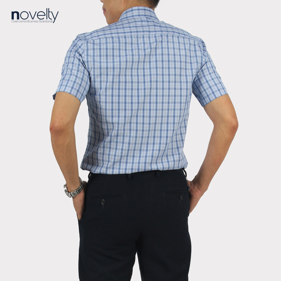 Áo sơ mi nam ngắn tay Novelty Regular fit sọc caro NSMMCTMTCR220930N