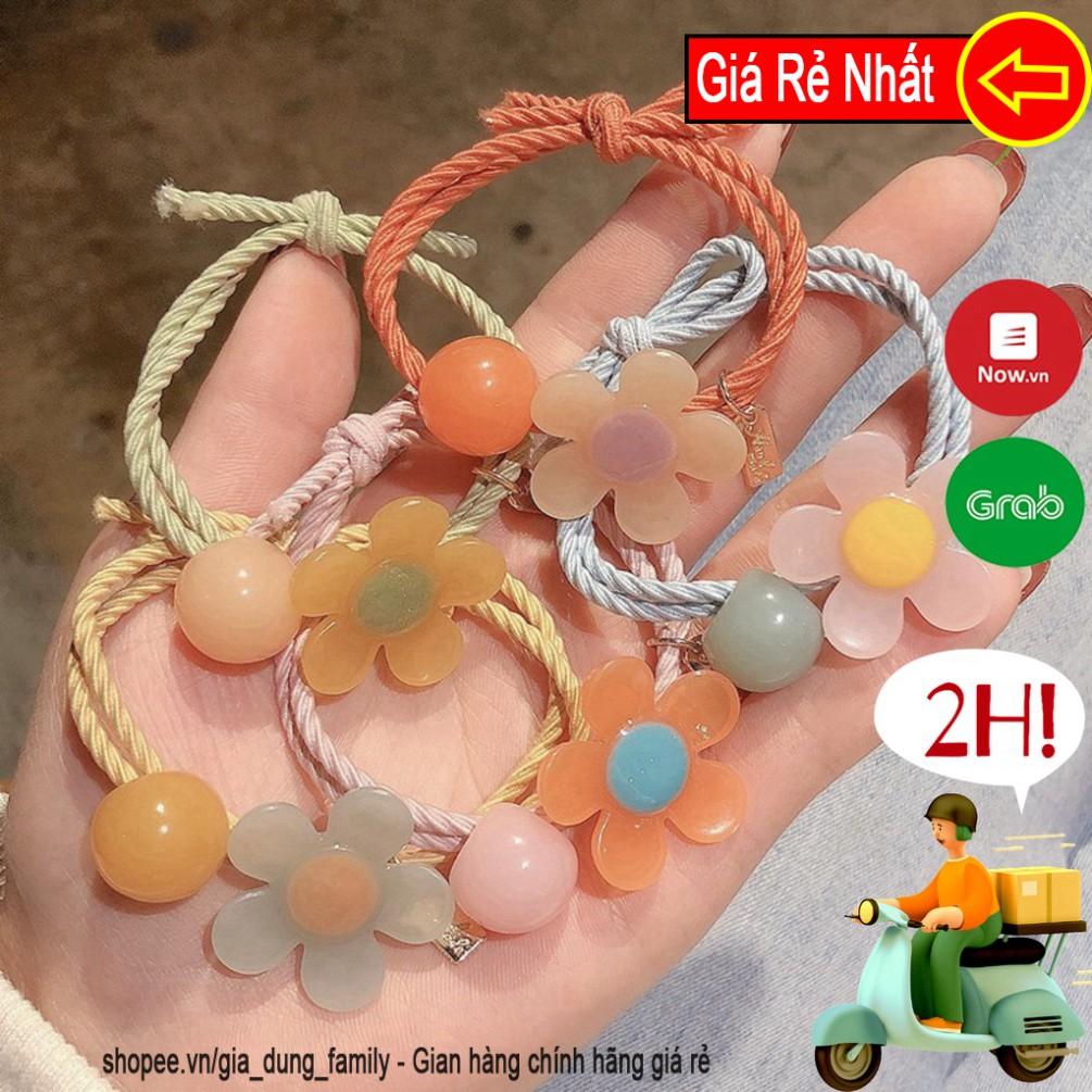 Chun/ Dây BuộcTóc Bông Hoa Nhiều Màu Dễ Thương