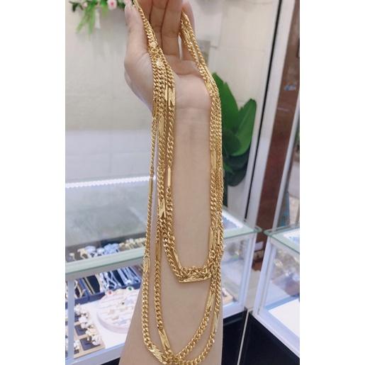 Dây chuyền lật chữ N nam nữ siêu sáng mạ vàng chuẩn 18k