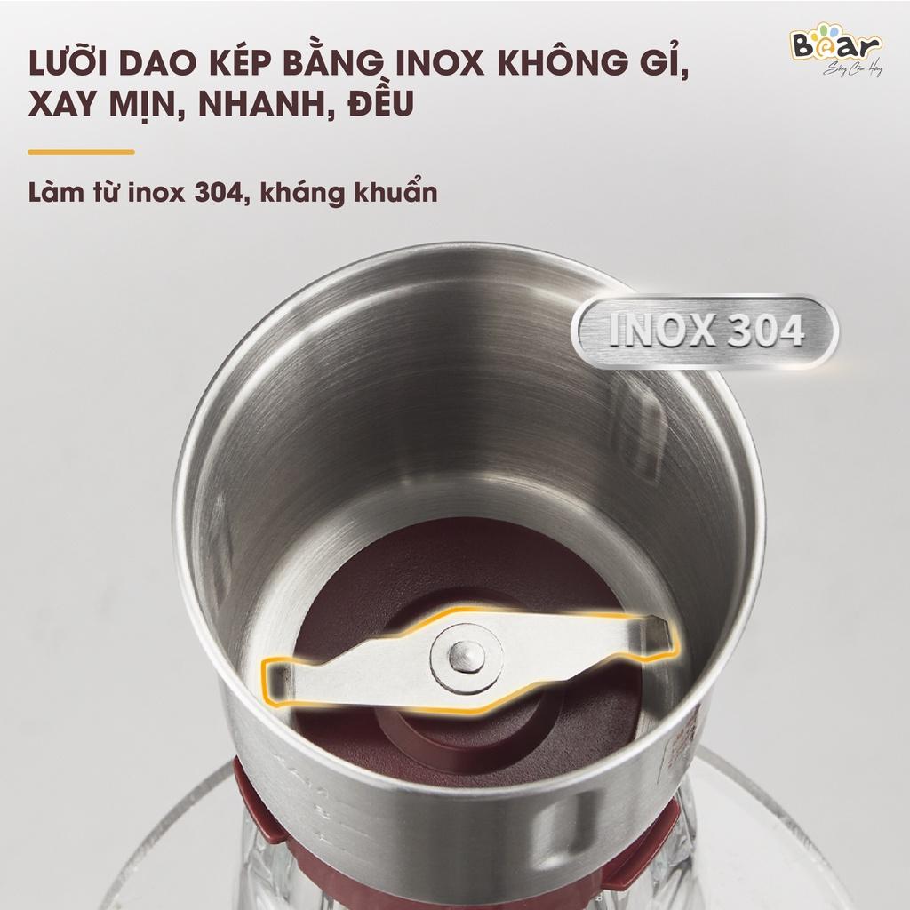 Máy Xay Bột Khô Đa Năng Bear Xay Cà Phê, Hạt Tiêu, Ngũ Cốc Công Suất Lớn MDJ-A02G3 - Hàng Chính Hãng Bảo hành 18 Tháng