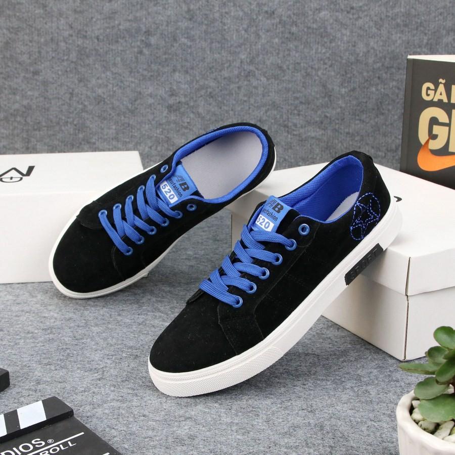 Giày sneaker nam đen sao đỏ chất lượng cao GN371 Gấu Nâu