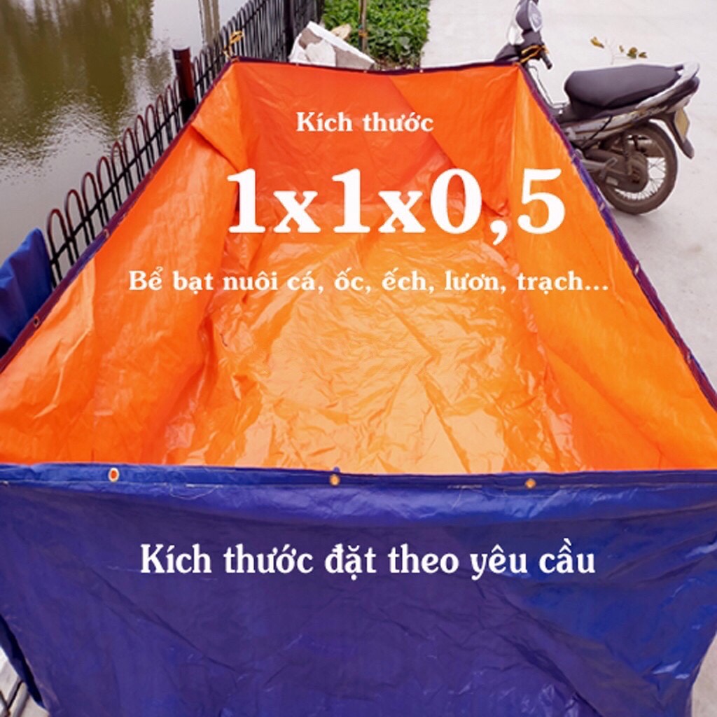 Bể bạt nuôi ốc, ếch, lươn trạch - đủ kích thước - bạt PVC