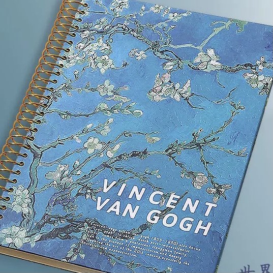 Sổ lò xo B5 ruột line 300 trang 150 tờ siêu dày chủ đề tranh Van Gogh