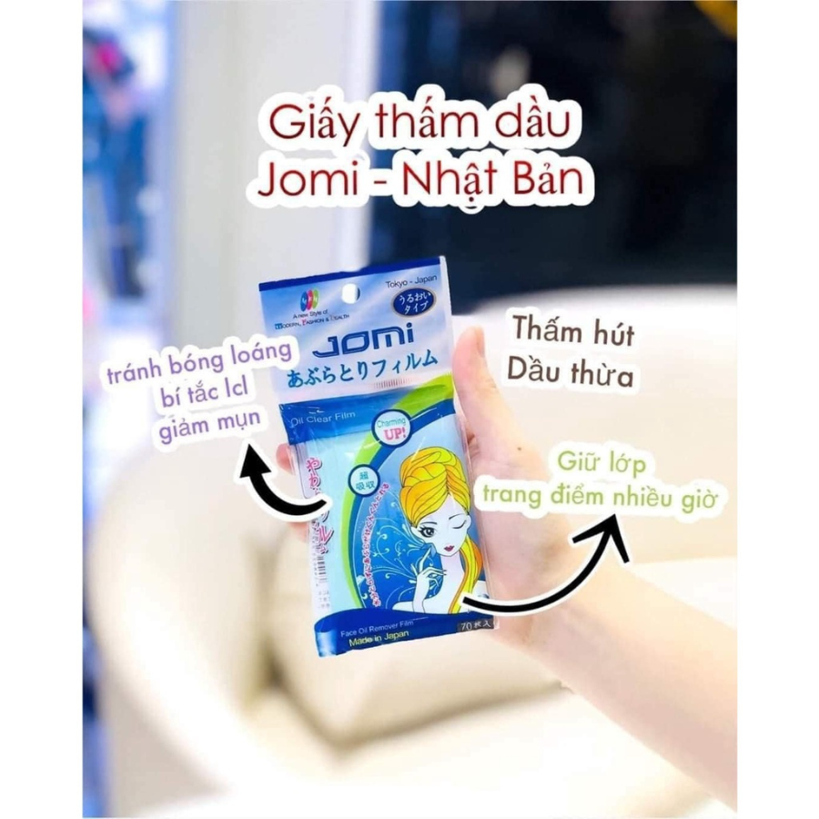 Combo 5 Phim Siêu Thấm Dầu Jomi (70 Tờ/Gói) - Xanh