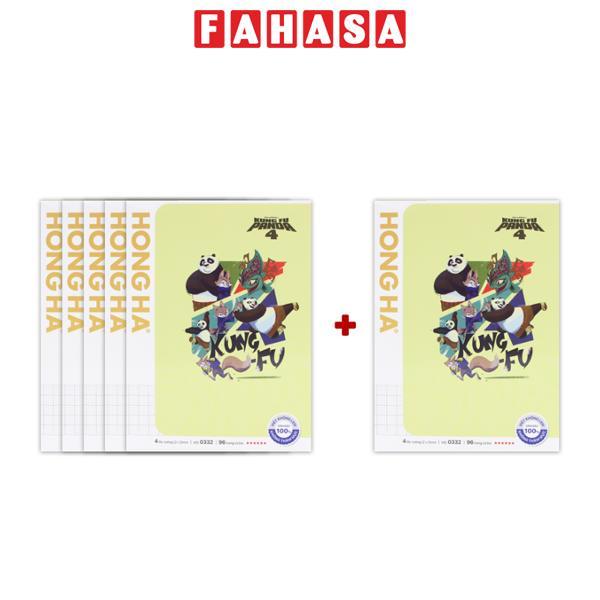 [MUA 5 TẶNG 1] Tập Học Sinh Class Kungfu Panda - 4 Ô Ly - 96 Trang 100gsm - Hồng Hà 0332 - Màu Vàng