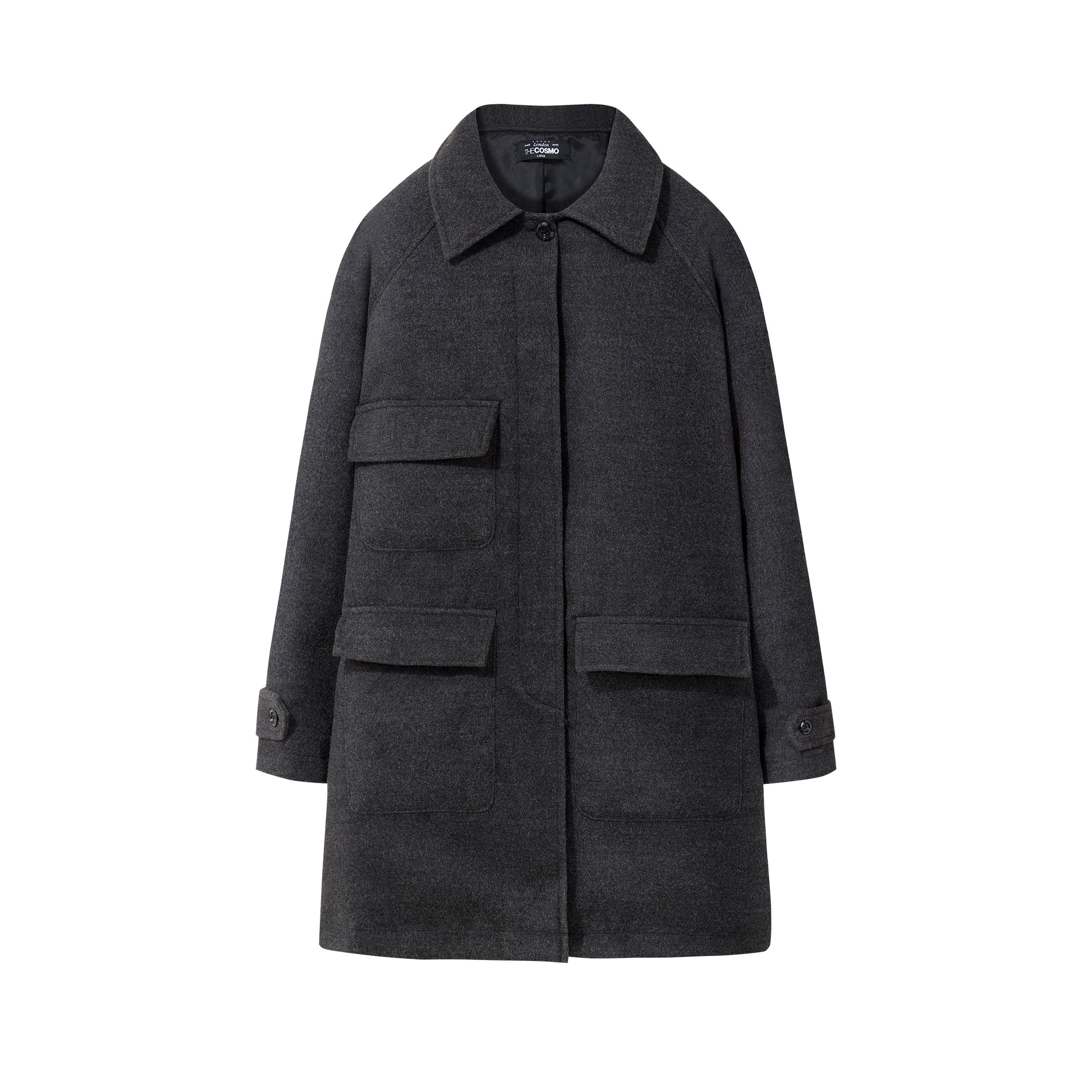 Áo Khoác Nữ The Cosmo MARTINA WOOL COAT Màu Xám Đậm TC2004044DG