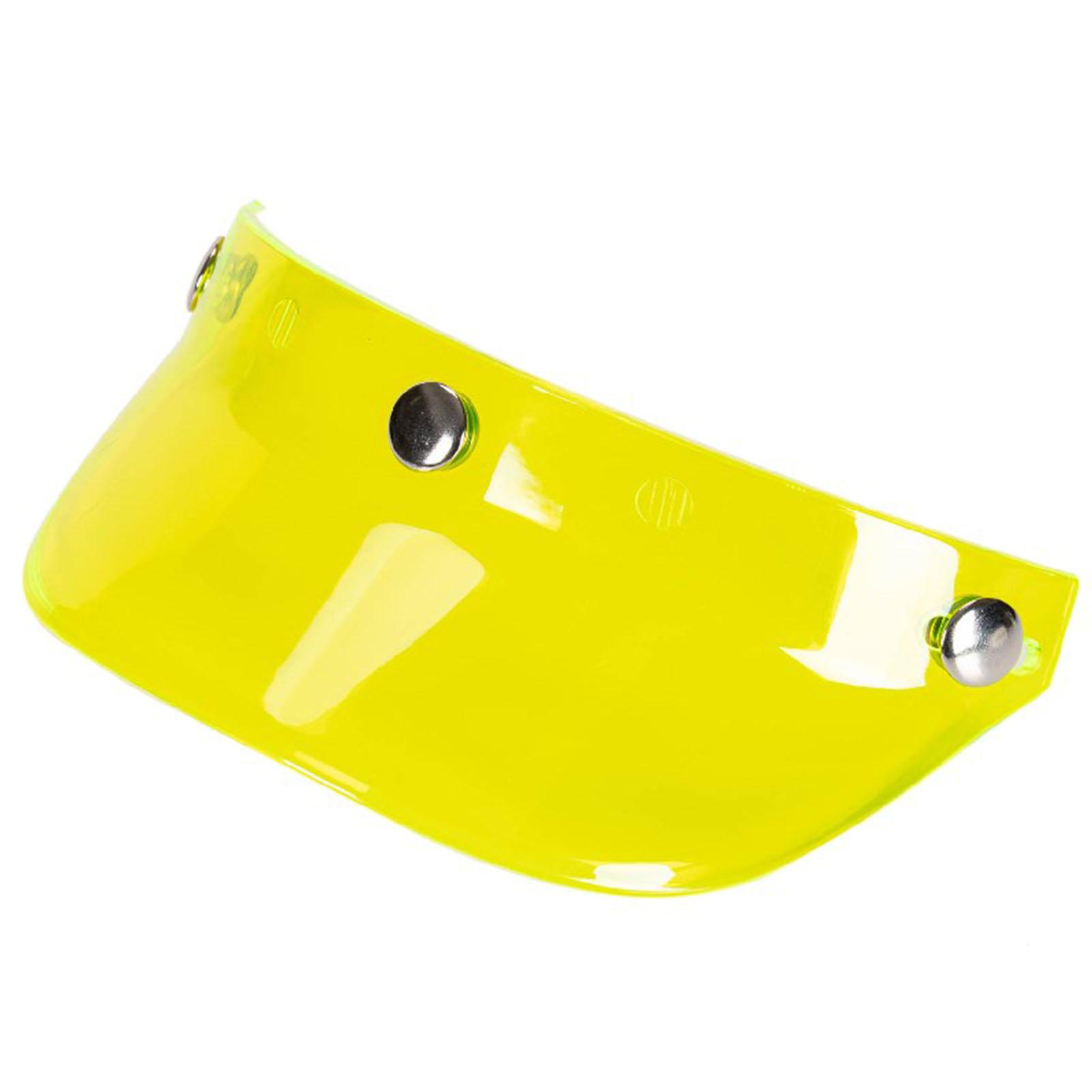 Universal Motorcycle 3 Snap-Button Visor Flip Up Down Open Face Helmet Wind Shield