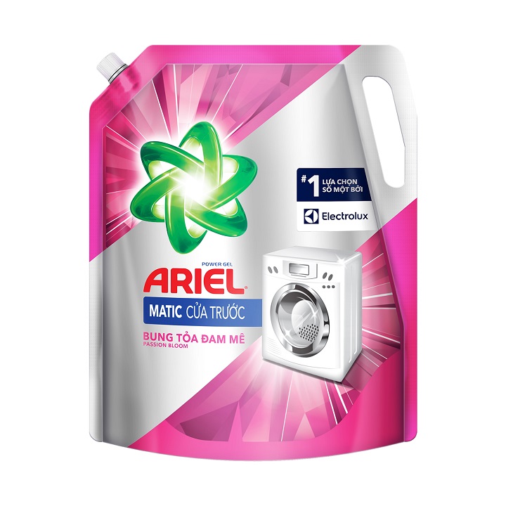 Combo 2 Nước Giặt Ariel Cửa Trước Bung Tỏa Đam Mê Dạng Túi 2.15kg