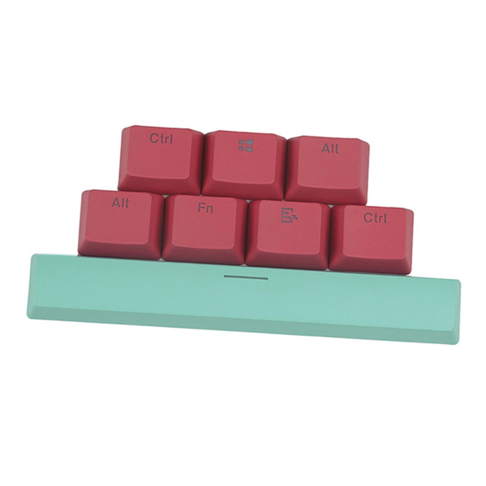 8 Pieces PBT Two-Color Translucent Keycaps for Mechanical Keyboard