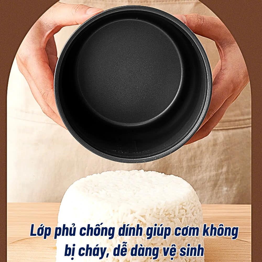 Nồi Cơm Điện Mini Chigo Nồi Lấu Đa Năng, Nấu Cơm, Hầm Cháo, Luộc Dung Tích 0,8L dành cho 1 người ăn