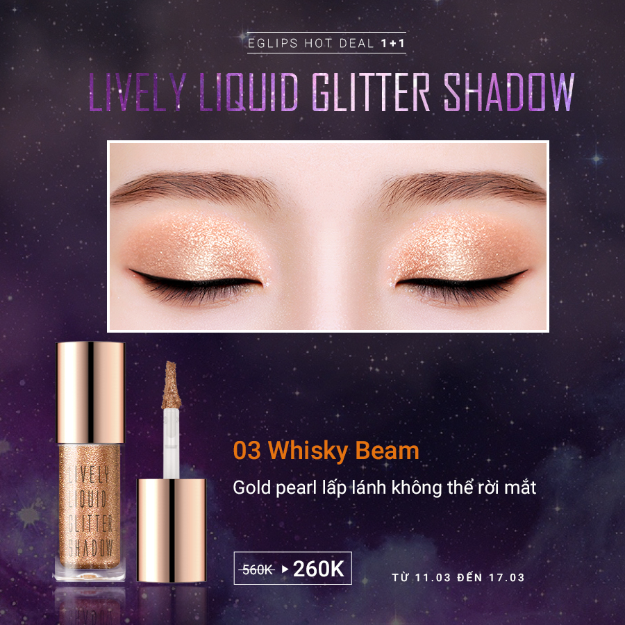 Nhũ mắt gel Eglips Lively Liquid Glitter Shadow 4g