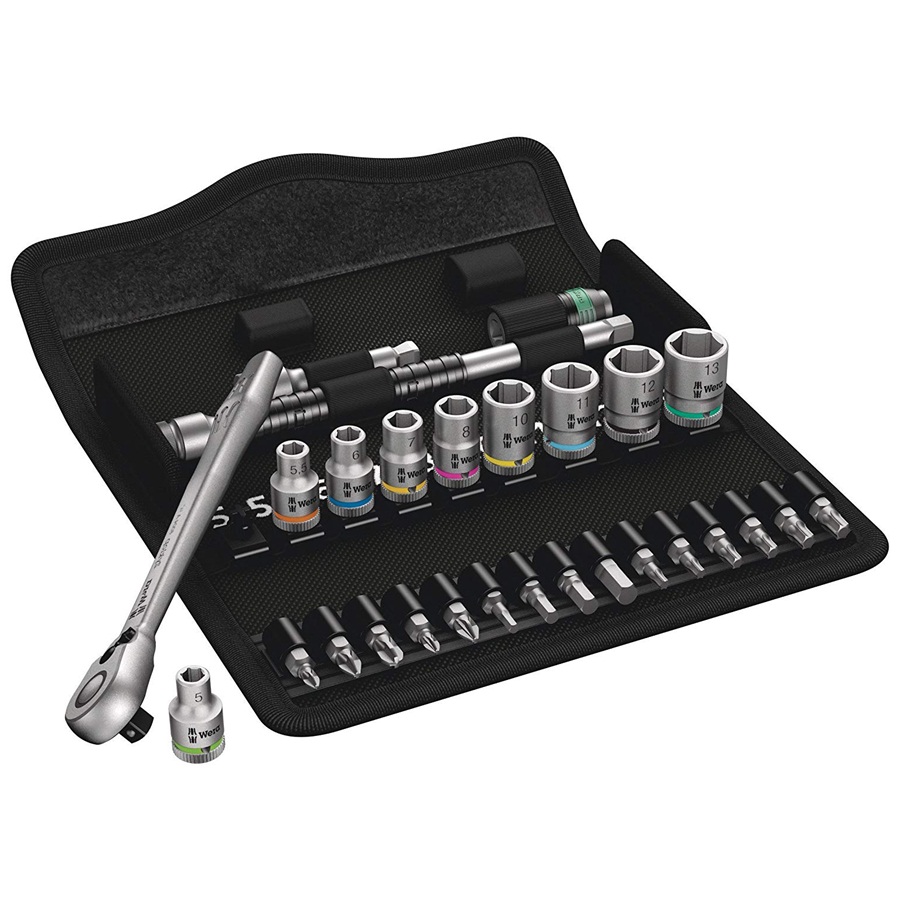 Bộ cần siết kim loại 1/4", 8100 sa 8 zyklop metal ratchet set, Wera 05004018001