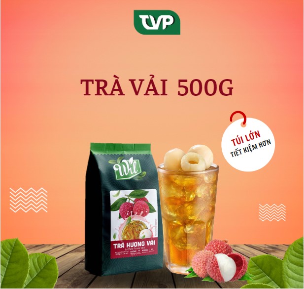 Trà vải Wil hòa tan dùng trong pha chế trà trái cây giải nhiệt túi 500g