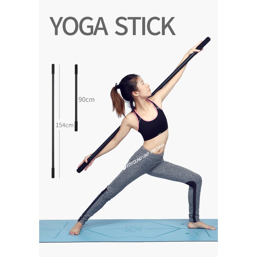 Gậy tập yoga tháo lắp 2 đoạn điều chỉnh độ dài đa năng tặng kèm túi đựng- Yoga stick