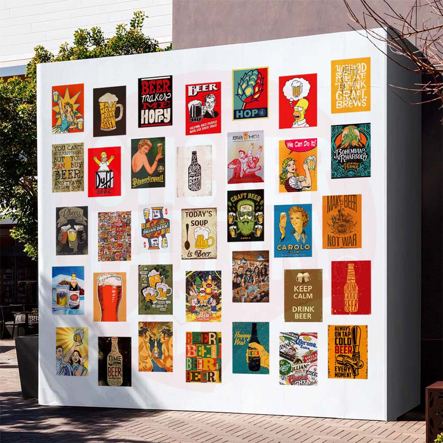 BEER - Set 50 Poster A4 dán tường trang trí decor quán nhà cửa - STICKER FACTORY