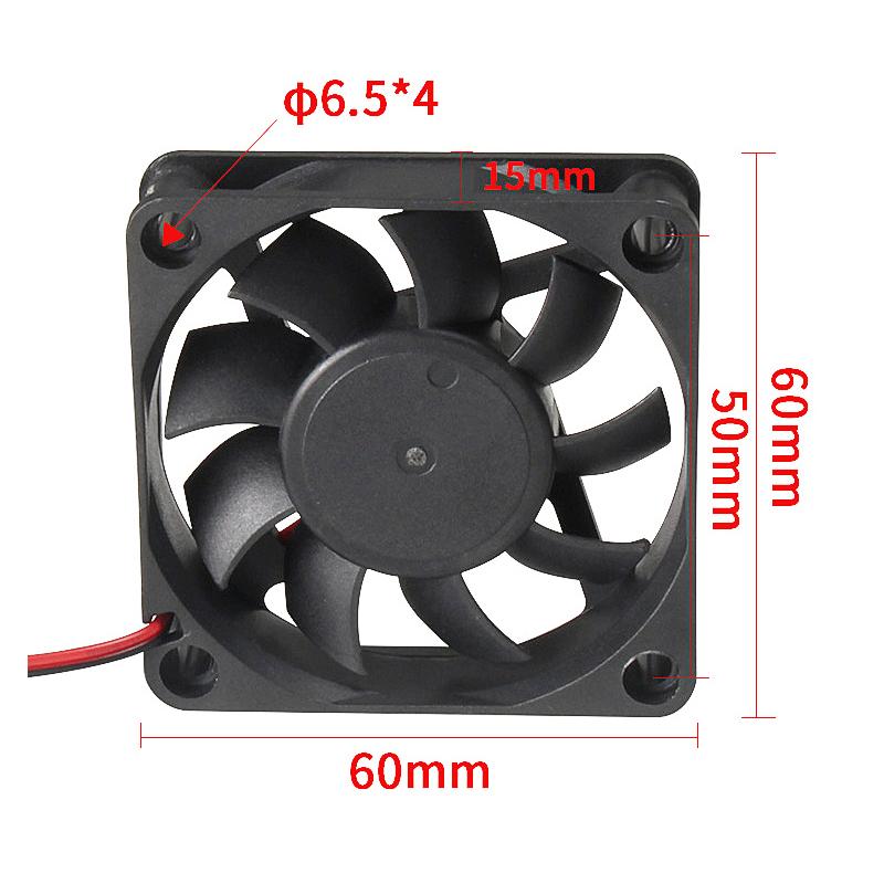 2PCS DC 12V 24V Quạt làm mát 2510 3010 4010 5010 6015 Quạt mát 3D Máy in 3D Bộ tản nhiệt Máy tính Máy tính CPU Quạt làm mát CPU