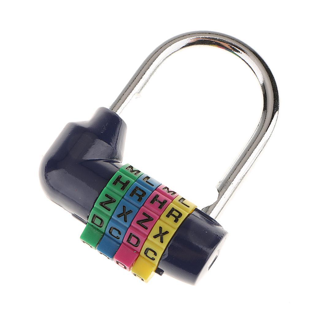 2 Pieces 4 Digit Dial Letter Combination Padlock Luggage Suitcase Code Lock