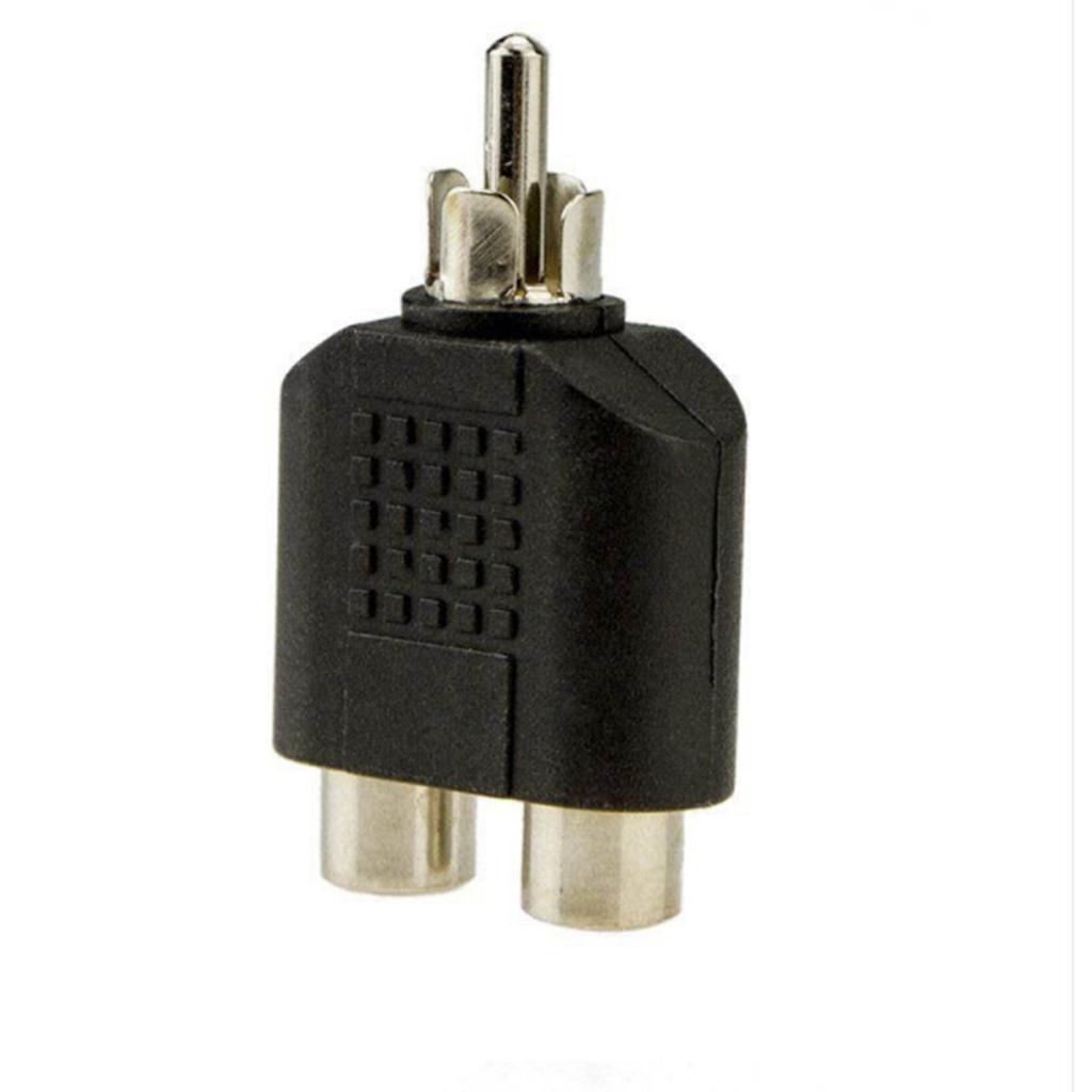 RCA Male 2 Female AV Audio Video Y Splitter Cable Adapter Plug