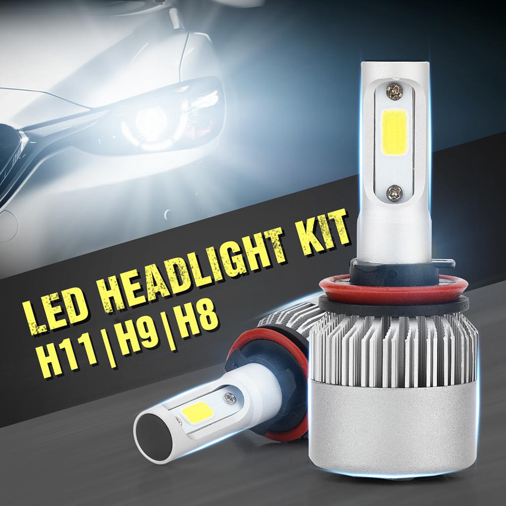 6 Piece LED Headlight Bulbs 6000K Conversion Kit H11/H9/H8/H7/H1 72W 7200LM