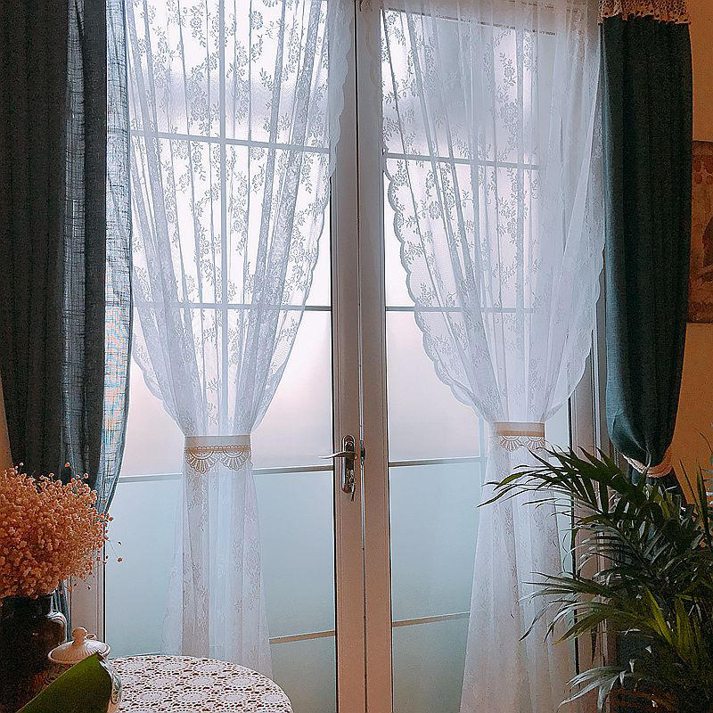 Tấm rèm ren trang trí tạo backdrop chụp ảnh, decor phong cách Korea