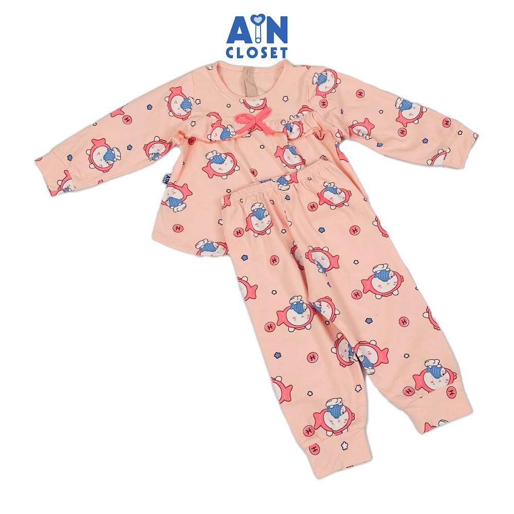 Bộ quần áo Dài bé gái họa tiết Cá Hồng Thun cotton - AICDBGPAF0AV - AIN Closet