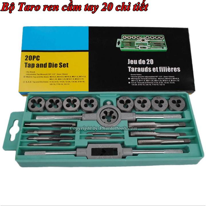 Bộ Taro ren 20 chi tiết cao cấp-Bộ Taro tạo ren 20 chi tiết M3-M12