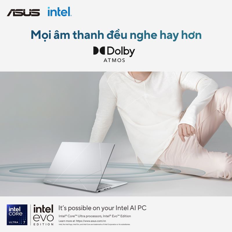Asus Zenbook 14 UX3405CA-PZ368WS (Intel Core Ultra 7 255H | 16GB | 512GB | Intel Arc | 14 inch 3K OLED | Cảm ứng | Win 11 | Office | Xanh)- HÀNG CHÍNH HÃNG