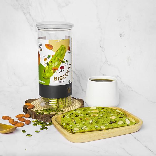 Bánh Biscotti Nguyên cám + Original + Trà xanh Siêu hạt VUA YẾN MẠCH ăn vặt Healthy