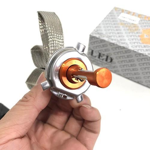 Đèn pha led xe máy ô tô 3 tim đuôi công siêu sáng xài điện máy lắp không cần độ chế