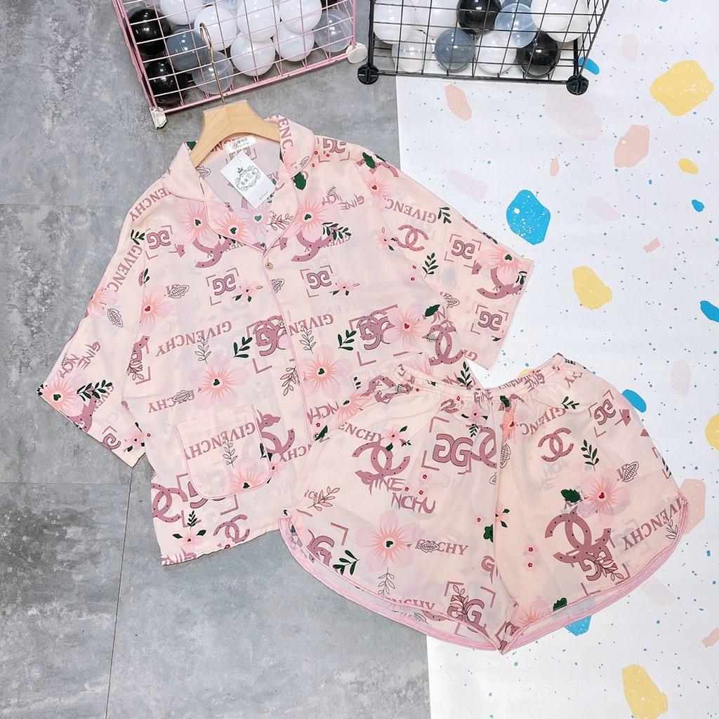 Đồ Bộ Pijama Nữ Đồ Ngủ Đồ Bộ Pijama Áo Tay Ngắn Quần Sooc Dễ Thương