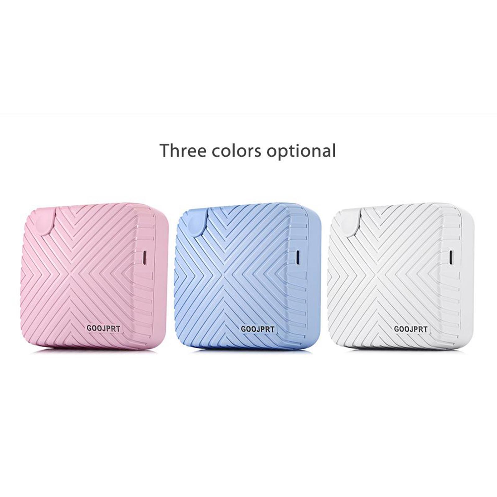 Wireless Pocket Thermal Printer Mini Receipt Photo Printer White