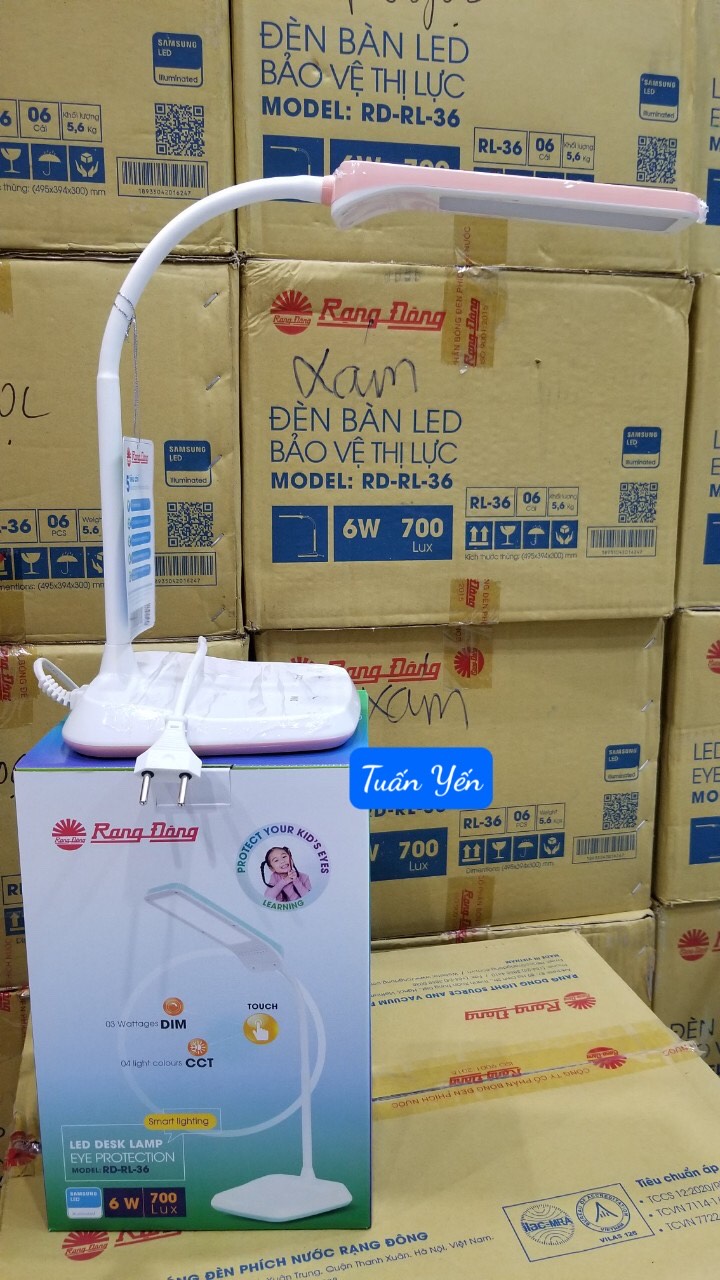 Đèn bàn học led cảm ứng chính hãng Rạng Đông Model: RD RL 36 LED