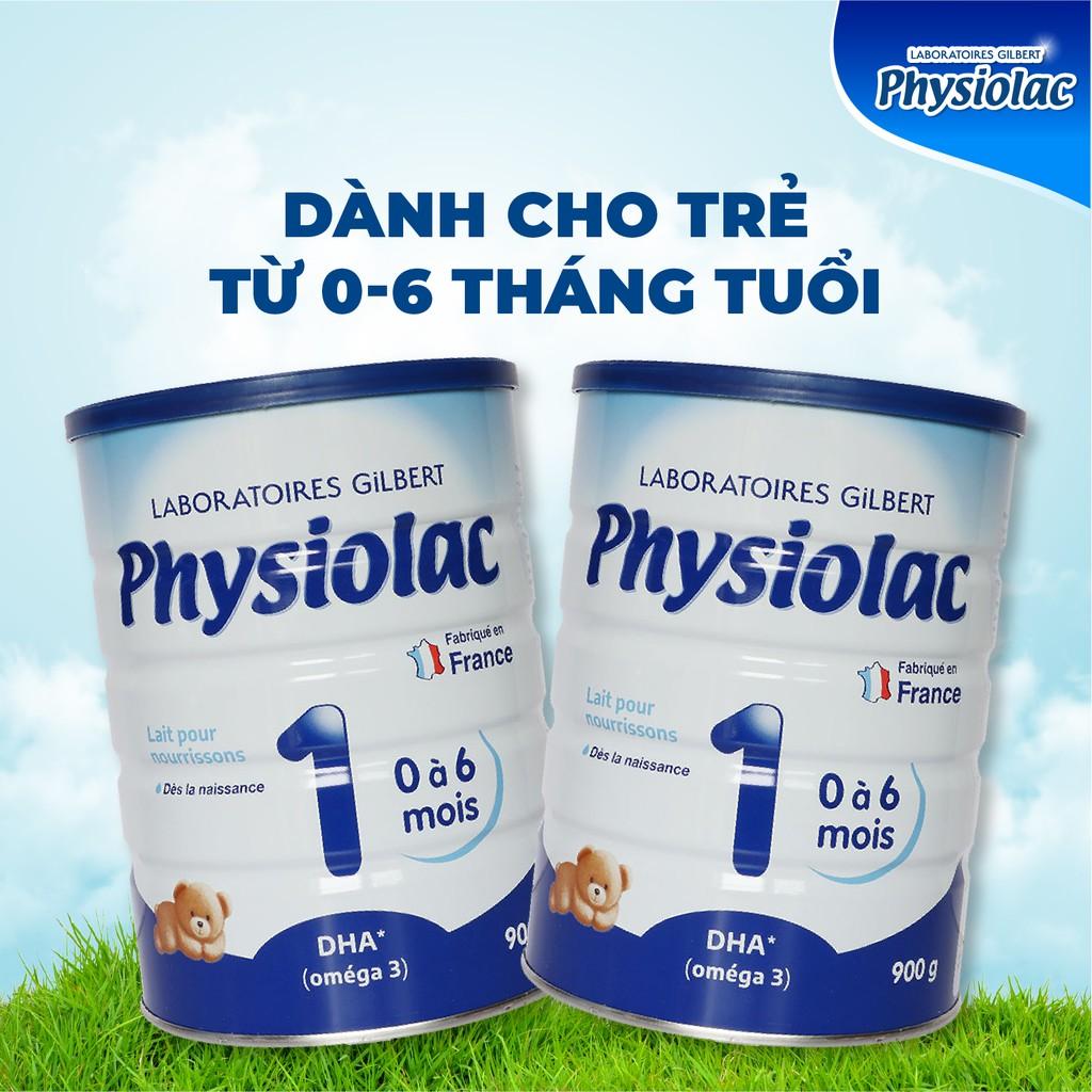 Bộ 2 lon sữa bột Physiolac 1 900g (Bổ sung DHA)