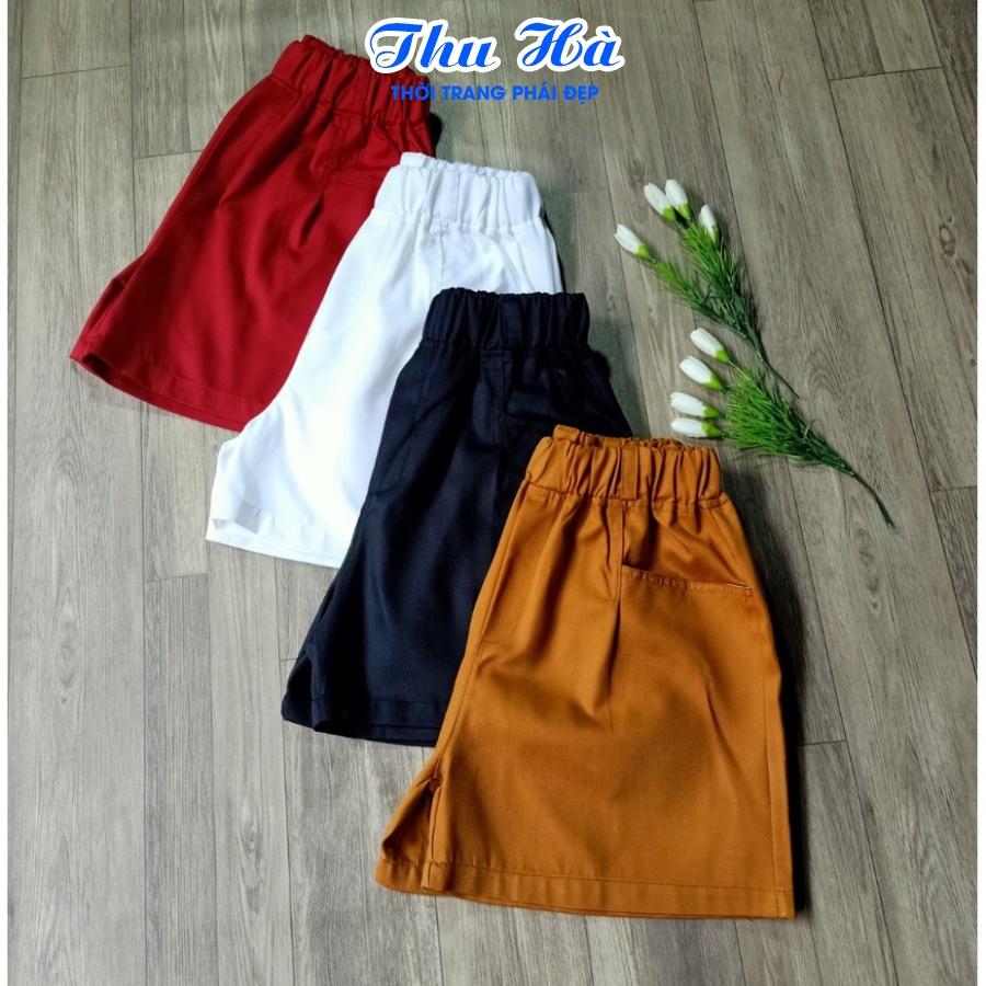 Quần short kaki nữ Thu Hà quần đùi cạp cao form trẻ trung, năng động QNH.52