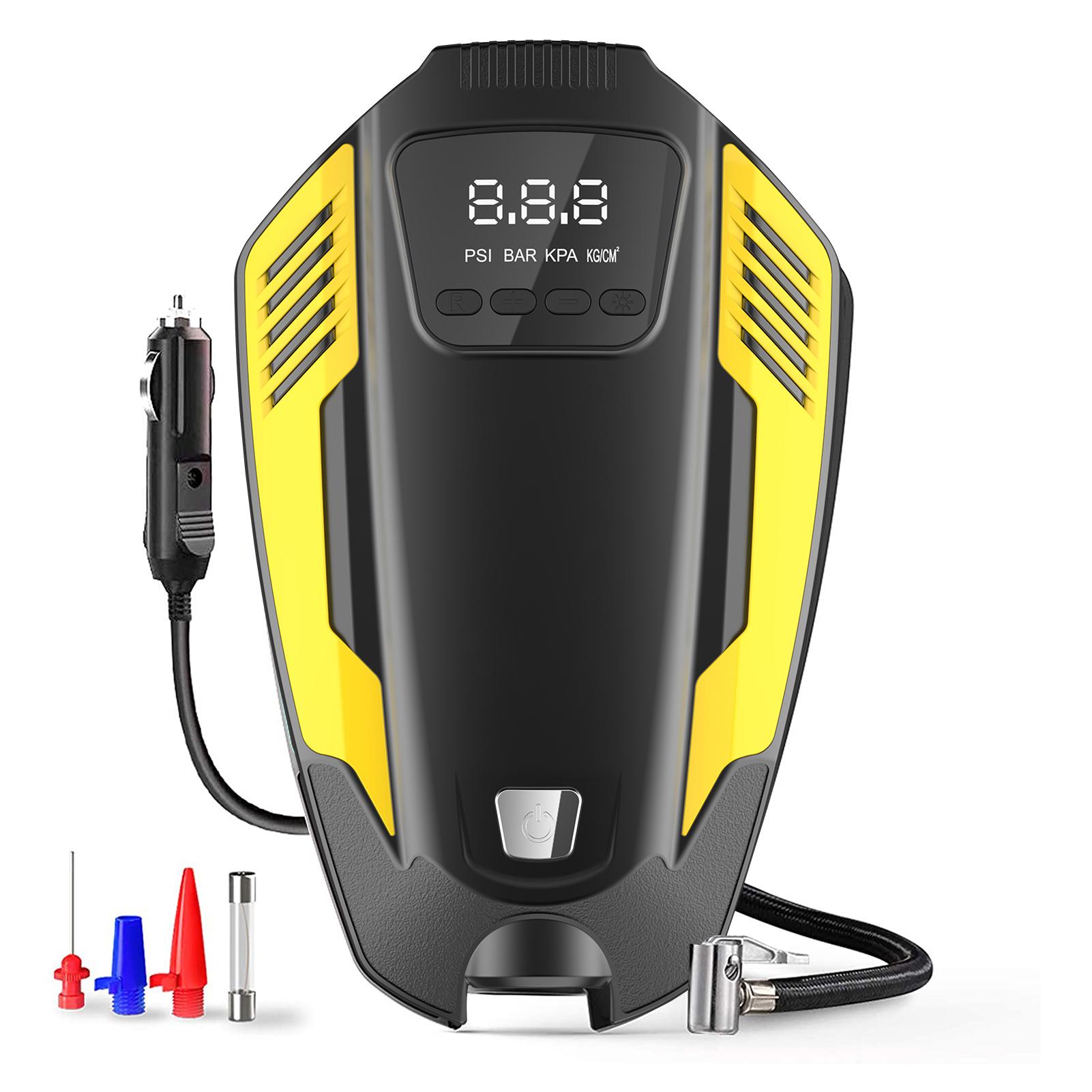 Portable Air Compressor Tire Inflator, DC 12V Digital Air Pump for Car Tires, Bicycle and Other Inflatables, Auto Air
