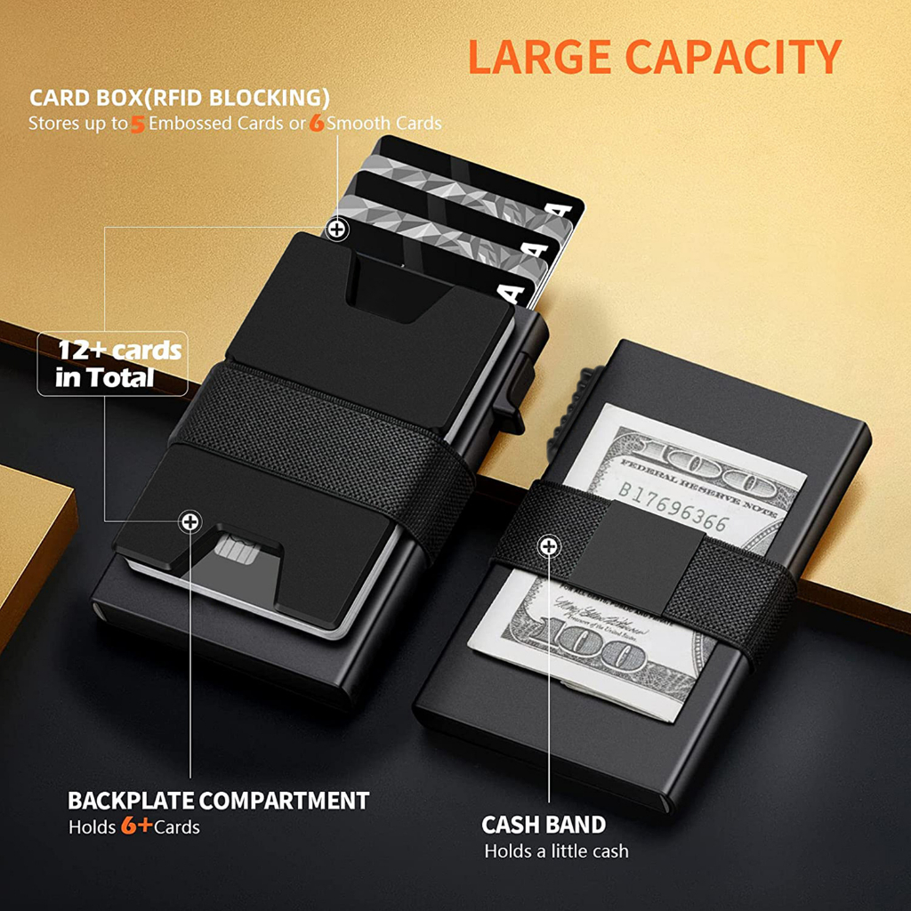 Kẹp Tiền Đựng Thẻ 2in1 Clip Money Wallet RFID - Thiết kế thông minh