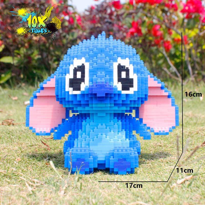 (17-22cm) Đồ chơi lego 3d stich dễ thương cute mô hình lắp ghép stitch,quà tặng bạn trai bạn gái, đồ trang trí