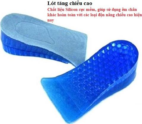 Combo 4 miếng lót đế giày tăng chiều cao silicon siêu êm ái, giày đế cao