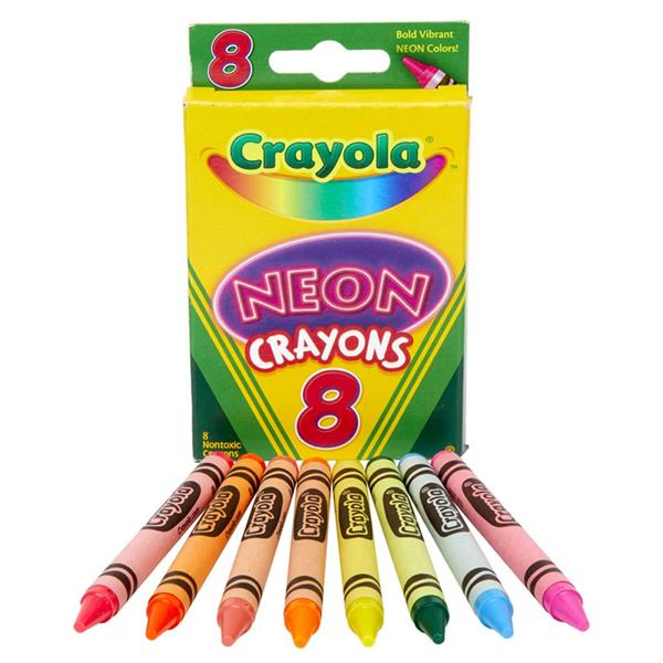 Hộp 8 Bút Sáp Màu Crayon Neon - Crayola 523418