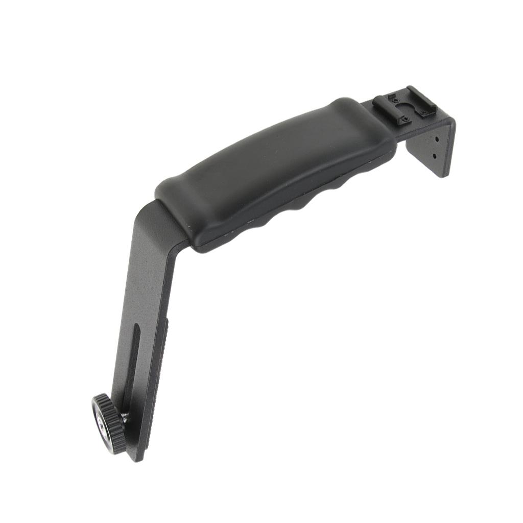 Milageto L-Hình Giá Đỡ Với 2 Giày Nóng Cho Micro Ánh Sáng Đèn Flash Máy Ảnh